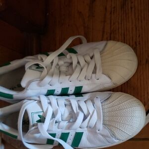 Adidas Kids Sneakers in White and Green